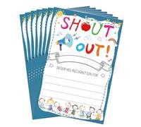 Pop Resin Positive Shout Out Cards For Teachers, Students, Employees, Office Staff 6 x 4 inch Appreciation and Recognition Reward Card For Public Service Recognition Employees Office Staff (50 Pcs)