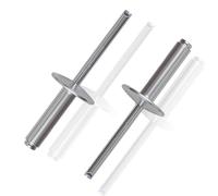 Pop Rivets 120 Pcs Rivets for Metal Aluminium Rivet 4.0x13mm Large Head Open End Rivet Silver msymsyu for Joining Sheet Metal Wood Furniture Window Frames with Plastic Frames Easy Installation