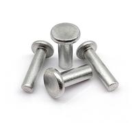 Pop Rivets Aluminum Blind Assortment10/50Pcs M2-M6 Thin Flat Head Punch Solid Rivet Dia 2-8Mm(M5 10pcs,10Mm)