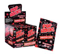 Pop Rocks Fizzy Granules With Strawberry Flavor Counter Display 50x7g
