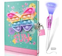 Pop Secret Diary for Girls w/ Invisible Pen, Lock Notebook for Girl Gifts