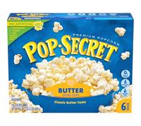 Pop Secret Popcorn, Butter, 3.2 Ounce Microwave Bags, 6 Count Box
