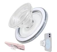 Pop-Socke Magnetic,Collapsible Phone Grip Stand with Magnet Ring | Magnetic Pop-Socke,Abs+tpu Transparent Collapsible Grip, Up to 24mm ,Ideal for Holding Phones