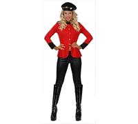 Pop Soldier Costume, Red Military Jacket with Black Leggings and Cap, 3-Piece Fancy Dress Set (X-LARGE 14-16's)