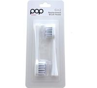 Pop Sonic Replacement Toothbrush Heads (Pack of 2) - Toothbrush Head w/Super Soft Dupont Tynex Nylon Bristles (Go Plus Sonic)