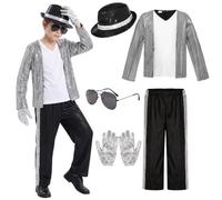 Pop Star Costume Kids, Sequin Musician Costume, Rockstar Fancy Dress | sequin costume,sequin jacket,dancer rocker star costume,80s star outfit,disco outfit,pop star costume,performance outfit