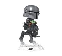 POP! Star Wars #837 The Mandalorian with Grogu in Imperial Remnant AT-RT (POP! Rides Deluxe)