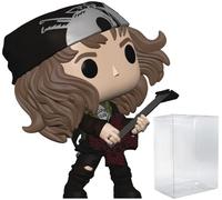 POP Stranger Things - Eddie Munson with Guitar Funko Vinyl Figure (Bundled with Compatible Box Protector Case), Multicolor, 3.75