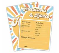 Pop Sunshine Baby Shower Predictions & Advice Game Set - Vintage Sun Theme Baby Shower Game Kit, Gender Reveal Party Favor & Supplies