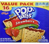Pop-Tarts Strawberry Unfrosted Toaster Pastries 16 Toaster 29.3 Oz