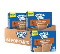 Pop-Tarts Toaster Pastries, Breakfast Foods, Kids Snacks, Value Pack, Frosted Brown Sugar Cinnamon (4 Boxes, 64 Pop-Tarts)
