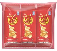 Pop Tastic Ready Salted Crisps - 3 x 35g Multipack - Classic Flavour Potato Snack - No Artificial Colours (1x PopTastic Ready Salted Crisps x3)