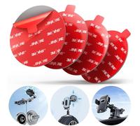 pop-tech 90mm(3.54") 4pcs 3M Sticky Pads Replacement for Car Phone Mount Windshield Dashboard,3M VHB Heat Resistance Circle Double Sided Heavy Duty Mounting Tape Adhesive for Suction Cup Phone Holder