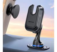pop-tech Car Phone Mount for Socket Grip:【360° Adjustable】 Dashboard Adhesive Cell Phone Holder Compatible with Thick Wallet Card Holder, Black Dash Sticky Stand for iPhone Samsung