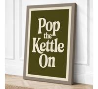 Pop the Kettle On Vintage Canvas Wall Art Print 30x20 Inch (76 x 51 cm)