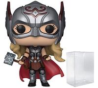 POP Thor: Love and Thunder - Mighty Thor [Jane Foster] Funko Pop! Vinyl Figure (Bundled with Compatible Pop Box Protector Case), Multicolor, 3.75 inches