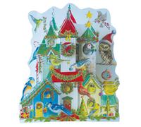 Pop-up 3D Birdhouse Christmas Advent Calendar | Christmas Birdhouse Advent Calendar Picture Advent Calendar | Freestanding Advent Calendar