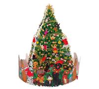 Pop-up 3D Caroling Pets Christmas Advent Calendar | Christmas Tree Advent Calendar Picture Advent Calendar | Freestanding Animal Advent Calendar