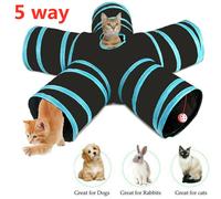 Pop Up 5 Way Cat Tunnel Pet Hides Tree Tube Kitten Play Toy Rabbit UK