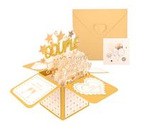 Pop Up Anniversary Card - Romantic 3D Greeting Card, Valentines Day Cards - Perfect happy anniversary card for Husband, Wife, Him & Her (Couple)