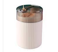 Pop-Up Automatic Toothpick Dispenser, Luxury Push Button Toothpick Holder, Portable Toothpick Holder Pops Out, Household Living Room Toothpick Jar, For Both Indoor and Outdoor Use (White)