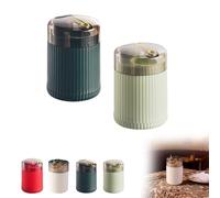 Pop-Up Automatic Toothpick Dispenser, Luxury Push-Button Toothpicks Container Storage Box, Compact Tooth Flosser Holder for Home & Outdoor Use (green+light green)