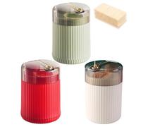 Pop Up Automatic Toothpick Dispenser, Push Button Toothpick Holder, Automatic Toothpicks Dispenser Holder with Toothpicks, Quiet and Elegant for Offices, Homes, Restaurants, Bars (B5)