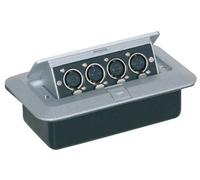 Pop-up AV Combination Plate with 4 x 3 Pin XLR Sockets