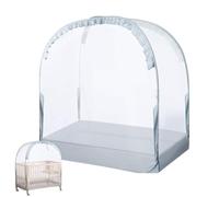 Pop-Up Baby Crib Tent - mesh crib extender for climbing prevention | breathable canopy net | toddler bed cover for nursery, travel, home use | safe sleep tent for baby boys & girls bedroom