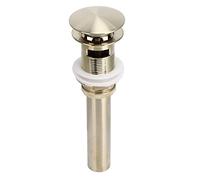 Pop Up Basin Drain Sink Drain Filter Basin Drain Filter Brushed Gold Resistant Easy Installation Bathroom Washbasin Sink Drain for Bathroom Ceramic Washbasins Copper G1/4 12.8oz