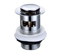 Pop Up Basin Waste Slotted Bathroom Chrome Sink Push Button Click Clack Plug By Buyaparcel