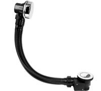 Pop Up Bath Waste With Overflow, Chrome Integrated Bath and Overflow Kit, Bath Drain Replacement, Design With Sewage Outlet Easy to Clean