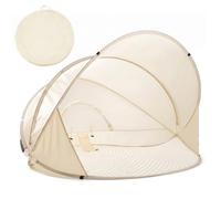 Pop-Up Beach Tent, 3-4 Person, Instant Setup, 51x43in Pop-Up Beach Tent | UPF 50+ Sun Protection, Fits 3-4 Adults, Ideal for Beach Trips