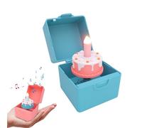 Pop-Up Birthday cake surprise music box,with LED Candles,candle light can be recycled,Perfect for Birthdays,Valentine's Day (Blue)