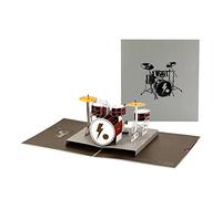 Pop-up Birthday Card,3D Drum Card,Recital Invitation,Music Festival Souvenir Card,for Drum Enthusiasts,Suitable for Birthday,Graduation,Encouragement