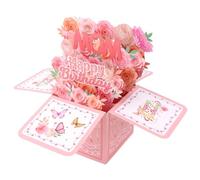 Pop-Up Birthday Card for Mom, 3D Personalized Happy Birthday Pop-Up Greeting Card with Envelope for Women Party Decoration