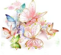Pop Up Birthday Card, Gold-edged Butterfly Waltz 3D Greeting Card for Birthday, Anniversary, Thank You, Thinking of You, for Women, Wife, Grandma, Daughter, Son, Father, Grandpa