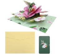Pop Up Birthday Cards for Women 3D Birthday Card for Women Hummingbird Butterfly Pop Up Birthday Card with Envelope for Mothers Day AnniversaryThank You Get Well Greeting Card (hummingbird -2)