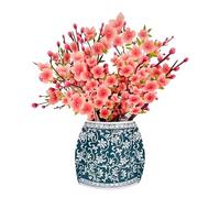 Pop Up Birthday Cards for Women Blue and White Porcelain Vase 3D Popup Flower Bouquet Greeting Card Paper Flower Decoration Anniversary Card for Mom Wife Birthday