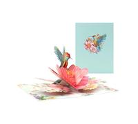 Pop Up Birthday Cards for Women,Hummingbird Pink Floral Ladies Happy Birthday Gifts Card with Envelope and Blank Note,Birthdays Card Daughter for Sister, Mum, Daughter, Wife, Special Friend