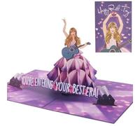 Pop Up Birthday Cards for Women Purple Fantasy 3D Happy Birthday Greeting Cards Mum Sister Friend Birthday Card Daughter Girls Who Loves Music Merchandise - YOU'RE ENTERING YOUR BEST ERA