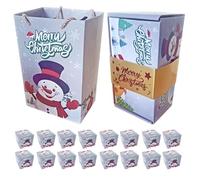 Pop-Up Boxes - Merry Christmas Folding Cash Gift Containers, 6/12/16 Layer Design | Festive Paper Material for Holiday Chocolate Jewelry Candy Wine Bakers, Perfect Home, Interactive Holiday Fun, Gray