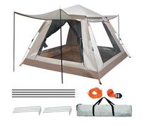 Pop Up Camping Tent 6-8 Person, Instant Automatic Setup, Waterproof & Windproof, UV Protection, with Mosquito Net & Convertible Door, Family Tent for Camping