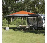 Pop-up Canopy Tent Orange 395x395x251cm Fabric Portable Instant Setup Height-Adj