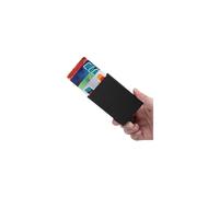 Pop-Up Card Holder - Aluminum compartment protector (RFID secure) Silver color