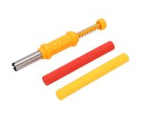 Pop Up Carp Fishing Bait Making Tool, Portable Zig Imitation Rig Method Feeder with Three Grooves and Foam Sticks for 8mm Holes, Compact Plastic Bait Roller for Carp (red+yellow)