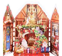 Pop Up Christmas Cards Cat, 3D Funny Cat Christmas Card, Happy Holiday Card for Cat Lovers, 6" x 8" Merry Xmas Cards for Kids Mom Dad Son Daughter Grandson Granddaughter Wife Friends, with Envelope