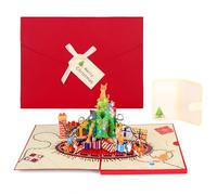 Pop Up Christmas Cards, Musical Christmas Greeting Cards with Music and Lights - 3D Christmas Tree Pop Up Design, Unique Festive Holiday for Friends, Children, Family, Gift to Send Warm Wishes