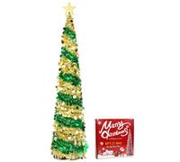 Pop up Christmas Tree 6FT Slim 180cm Artificial Xmas Tree