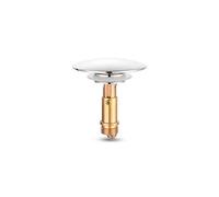 Pop Up Click Clack Brass Sink Stopper - Rustproof Sprung Plug, Fits 2.75in Basin Hole & 1.73in Drain, Easy Install for Kitchen & Bathroom